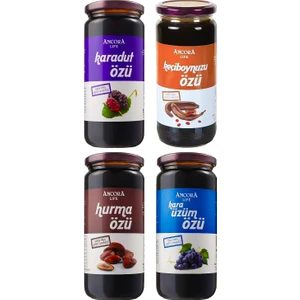 Ancora Life Karadut Özü, Hurma Özü, Kara Üzüm Özü, Keçiboynuzu Özü 640 Gr x 4 Adet