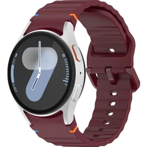 Samsung Galaxy Watch 7 40MM ile Uyumlu Wavy Style Tokalı Silikon Kordon Kayış - FC1101