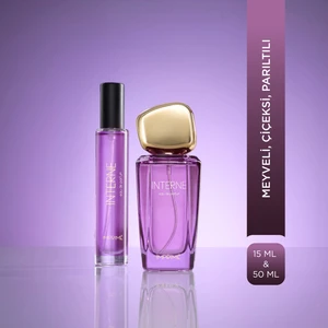 Interne Edp 50 ml & Seyahat Boy 15 ml Kadın Parfüm Seti I Meyveli ve Çiçeksi I Bergamot, Şeftali