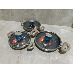 Pan-Dora 3 Lü Seramik Omlet Set 18-20-22 cm
