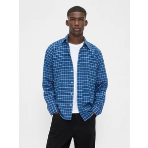 Erkek Koyu Mavi Standart Fit Oxford Gömlek