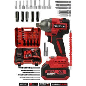 21V Çift Akülü Kömürsüz Darbeli Matkap Somun Sıkma Sökme