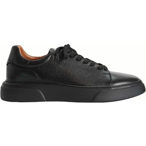 Tommy Erkek Deri Sneaker Ayakkabı Full Siyah