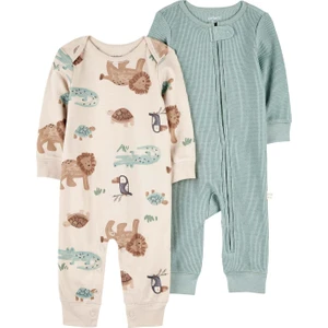 Erkek Bebek Desenli Tulumlu Set