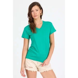 Kadın V Yaka T-Shirt 3005