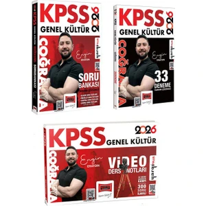 Yargı Yayınları 2026 Kpss Genel Kültür Coğrafya Soru Bankası - 33 Deneme - Video Ders Notları Seti (Engin Eraydın)