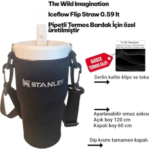 The Iceflow Flip Straw 2.0 Tumbler 0.6 Lt 20 Oz Termos Kılıfı ve Omuz Askısı