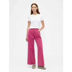Kadın Pembe Wide Leg Jean