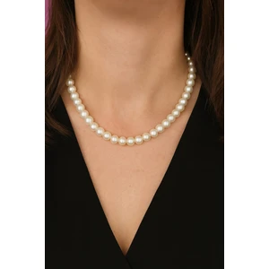 Zarif Beyaz Inci Kolye 8 mm