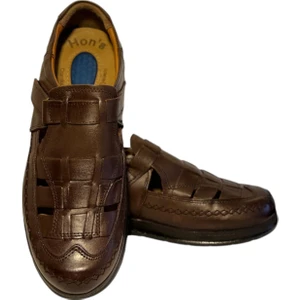 Erkek Hakiki Deri Sandalet – Ortopedik Jel Tabanlı, Iç Dış Deri, Polirüretan Taban, Cırtlı, Rahat Yazlık Günlük Ayakkabı