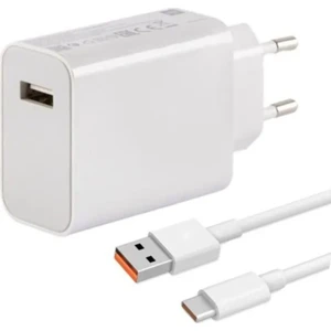 33W Turbo Şarj Cihazı Aleti 3A Kablo/adaptör Seti Type C USB Xiaomi Redmi Uyumlu Duvar Tipi