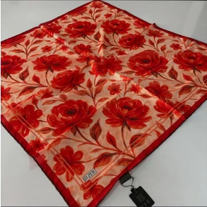 Organik Pamuklu Soft Eşarp Açık Kırmızı