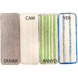 Best Buy Mikrofiber 4'lü Tablet Mop Yedek Bezi Çift Tırnak (33*12, 5 Cm)