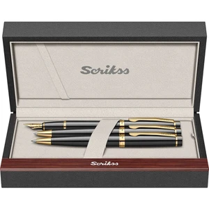 & WizDesign 38 Dolmakalem + Tükenmezkalem + Versatil Üçlü Set Siyah Altın (Ömür Boyu Garantili - Lüks Kutulu - İsme Özel Tasarım)