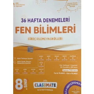 8. Sınıf Fen Bilimleri Classmate 36 Hafta Denemeleri