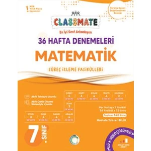 7. Sınıf Matematik Classmate 36 Hafta Denemeleri