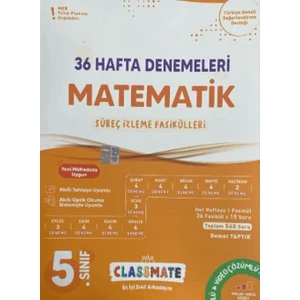 5. Sınıf Matematik Classmate 36 Hafta Denemeleri