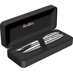 & WizDesign 88 Dolmakalem + Tükenmezkalem Ikili Set Krom (Ömür Boyu Garantili - Lüks Kutulu - İsme Özel Tasarım)