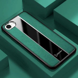 Apple iPhone 16E Uyumlu Kılıf Zebana Premium Deri Kılıf Yeşil
