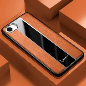 Apple iPhone 16E Uyumlu Kılıf Zebana Premium Deri Kılıf Kahverengi