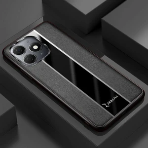 Tecno Spark 20 Uyumlu Kılıf Zebana Premium Deri Kılıf Siyah