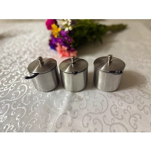 Kapaklı Baharatlık Tekli 430 Kalite Paslanmaz Çelik