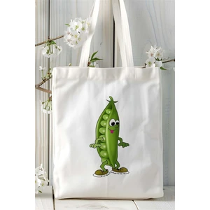 Bezelye Baskılı Bez Çanta Kişiye Özel Model 1