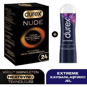 Nude Ultra Ince Prezervatif 24’lü + Extreme  Jel Isı Aktaran Set