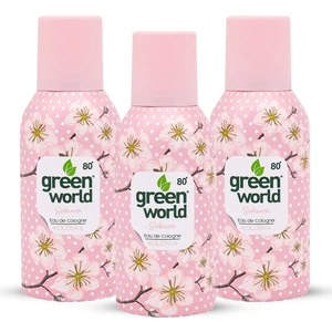 Green World 3'lü Aerosol Sprey Kolonya Sakura  3X150 ml