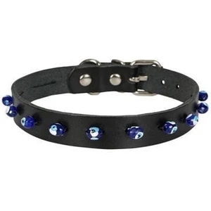 Boncuklu Deri Küçük Irk Köpek ve Kedi Boyun Tasması Xlarge