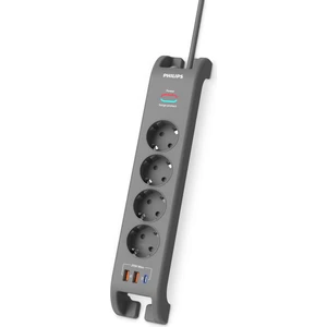 SPN4140GA Akım Korumalı Priz 4'lü + 2x Usb-A 18W + 1x Usb-C 20W - 2m Kablo