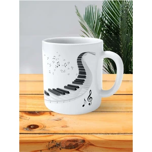 Piano Baskılı Kupa Bardak Kişiye Özel Model 3