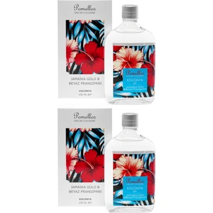 Kolonya Jamaika Gülü &beyaz Frangipani  2 Adet (2X250 Ml, 80 Derece. Cam Şişe)