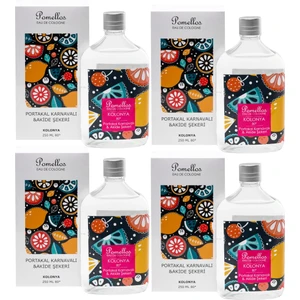 Kolonya Portakal Karnavalı & Akide Şekeri  4 Adet (4X250 Ml, 80 Derece. Cam Şişe)