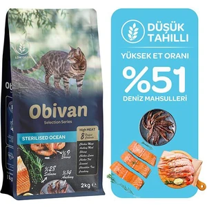 Selection Sterilised Düşük Tahıllı Okyanus Balıklı Kısırlaştırılmış Kedi Maması 2 Kg