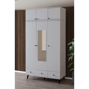 Gardırop, Bianca 3 Kapaklı Aynalı Dolap ve Yüklük