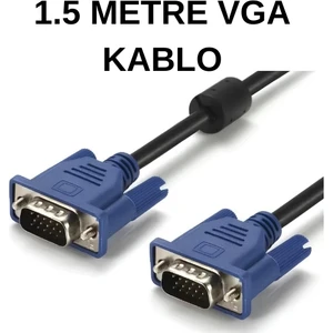 SpeedUF VGA Kablo – 1.5 Metre | Net Görüntü, Dayanıklı | Erkek‑Erkek Görüntü Kablosu