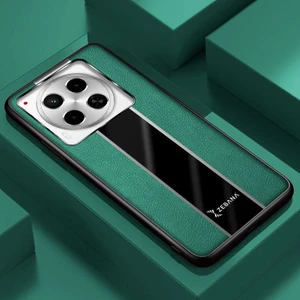 Tecno Camon 30 Pro Uyumlu Kılıf Zebana Premium Deri Kılıf Yeşil