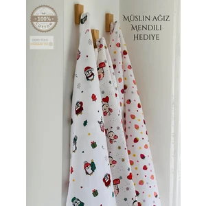 Fulya Tuhafiye Ftbabycollection  Pamuk 3'lü Müslin Bebek Battaniye Seti Oeko- Tex Sertifikalı Müslin örtü 80 x 90 cm
