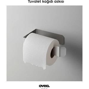 Paslanmaz Çelik Tuvalet Kağıdı Askılık / Yapışkanlı Tasarım / 18 cm / Tuvalet Kağıtlığı