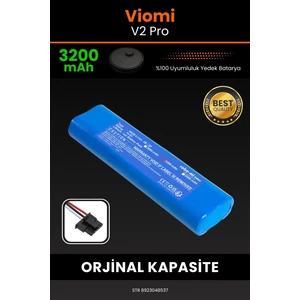 Viomi V2 Pro 3200mAh Robot Süpürge Bataryası - Sertifikalı Güvenlik, Gerçek Kapasite