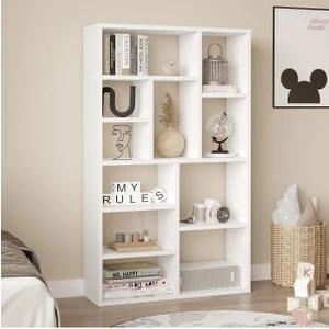Korrion Kitaplık 124CM Beyaz Kor1-W