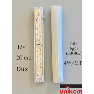 10'lu Paket 12V Tente LED Aydınlatma Armatür 20CM-DÜZ Taban- Gün Işığı 3000K