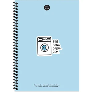 Keskin Color Hisli Şeyler 17X24 100 Yp Kareli Spiralli Sert Kapak Dönücem