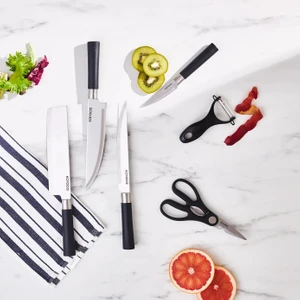 Black Force Satırlı 6 Parça Mutfak Bıçak Seti