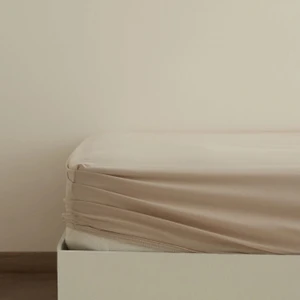 Karaca Home Basic  Pamuk Çift Kişilik Lastikli Çarşaf Bej