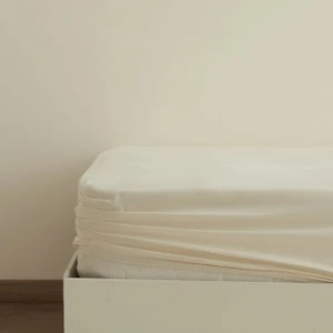 Karaca Home Basic  Pamuk King Kişilik Lastikli Çarşaf Ekru