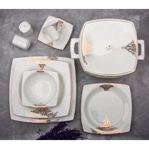 Bone Square Porselen 60 Parça Yemek Takımı - 31023