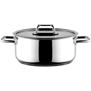 Colombus Metal Kulp Cam Kapak Derin Tencere - 20 Cm