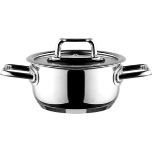 Colombus Metal Kulp Cam Kapak Derin Tencere - 16 Cm